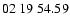 $ 02\ 19\ 54.59$