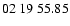 $ 02\ 19\ 55.85$