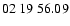 $ 02\ 19\ 56.09$