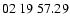 $ 02\ 19\ 57.29$