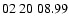 $ 02\ 20\ 08.99$
