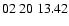 $ 02\ 20\ 13.42$