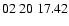 $ 02\ 20\ 17.42$