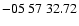 $ -05\ 57\ 32.72$