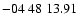 $ -04\ 48\ 13.91$