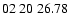 $ 02\ 20\ 26.78$