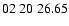 $ 02\ 20\ 26.65$