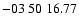 $ -03\ 50\ 16.77$