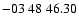 $ -03\ 48\ 46.30$
