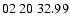 $ 02\ 20\ 32.99$