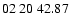 $ 02\ 20\ 42.87$