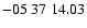 $ -05\ 37\ 14.03$