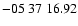$ -05\ 37\ 16.92$