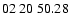 $ 02\ 20\ 50.28$