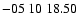 $ -05\ 10\ 18.50$