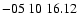 $ -05\ 10\ 16.12$