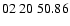 $ 02\ 20\ 50.86$