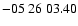 $ -05\ 26\ 03.40$