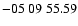 $ -05\ 09\ 55.59$