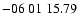 $ -06\ 01\ 15.79$