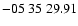 $ -05\ 35\ 29.91$