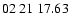 $ 02\ 21\ 17.63$