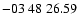 $ -03\ 48\ 26.59$