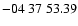 $ -04\ 37\ 53.39$
