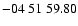 $ -04\ 51\ 59.80$