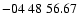 $ -04\ 48\ 56.67$