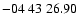 $ -04\ 43\ 26.90$