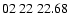 $ 02\ 22\ 22.68$