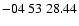 $ -04\ 53\ 28.44$