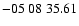 $ -05\ 08\ 35.61$