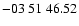 $ -03\ 51\ 46.52$