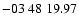 $ -03\ 48\ 19.97$
