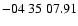 $ -04\ 35\ 07.91$