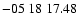 $ -05\ 18\ 17.48$