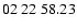 $ 02\ 22\ 58.23$