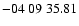 $ -04\ 09\ 35.81$