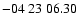 $ -04\ 23\ 06.30$
