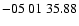 $ -05\ 01\ 35.88$