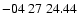 $ -04\ 27\ 24.44$