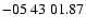 $ -05\ 43\ 01.87$