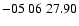 $ -05\ 06\ 27.90$