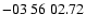 $ -03\ 56\ 02.72$