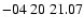 $ -04\ 20\ 21.07$
