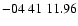 $ -04\ 41\ 11.96$