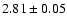 $2.81 \pm 0.05$