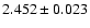 $2.452 \pm 0.023$